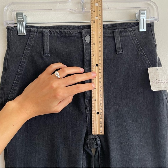 New Free People We the Free Level Up Slit Bootcut flare Jeans western country 26 - Picture 11 of 16